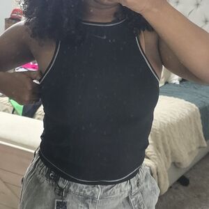 Nike Woman Dark Tank Top with White Trim